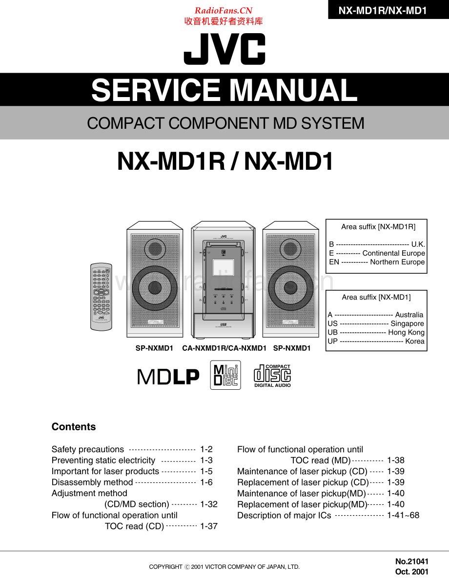JVC-NXMD1-cs-sm 维修电路原理图.pdf_第1页