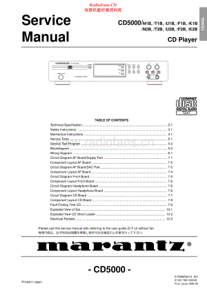 Marantz-CD5000-cd-sm 维修电路原理图.pdf