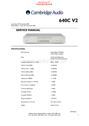 Cambridge-640CV2-cd-sm维修电路原理图.pdf