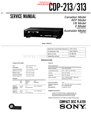 Sony-CDP213-cd-sm 维修电路原理图.pdf