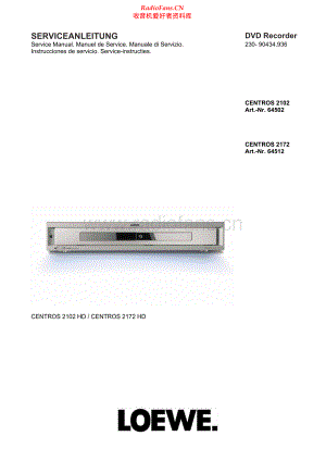 Loewe-Centros2172-dvd-sm 维修电路原理图.pdf