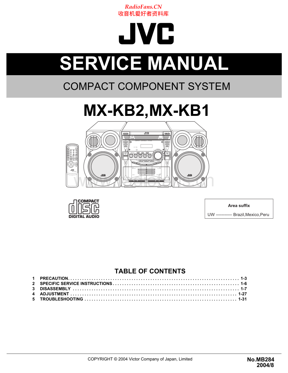 JVC-MXKB1-cs-sm 维修电路原理图.pdf_第1页