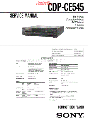Sony-CDPCE545-cd-sm 维修电路原理图.pdf