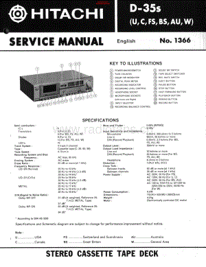 Hitachi-D35S-tape-sch 维修电路原理图.pdf