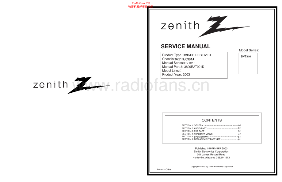 Zenith-DVT316-cd-sm 维修电路原理图.pdf_第1页