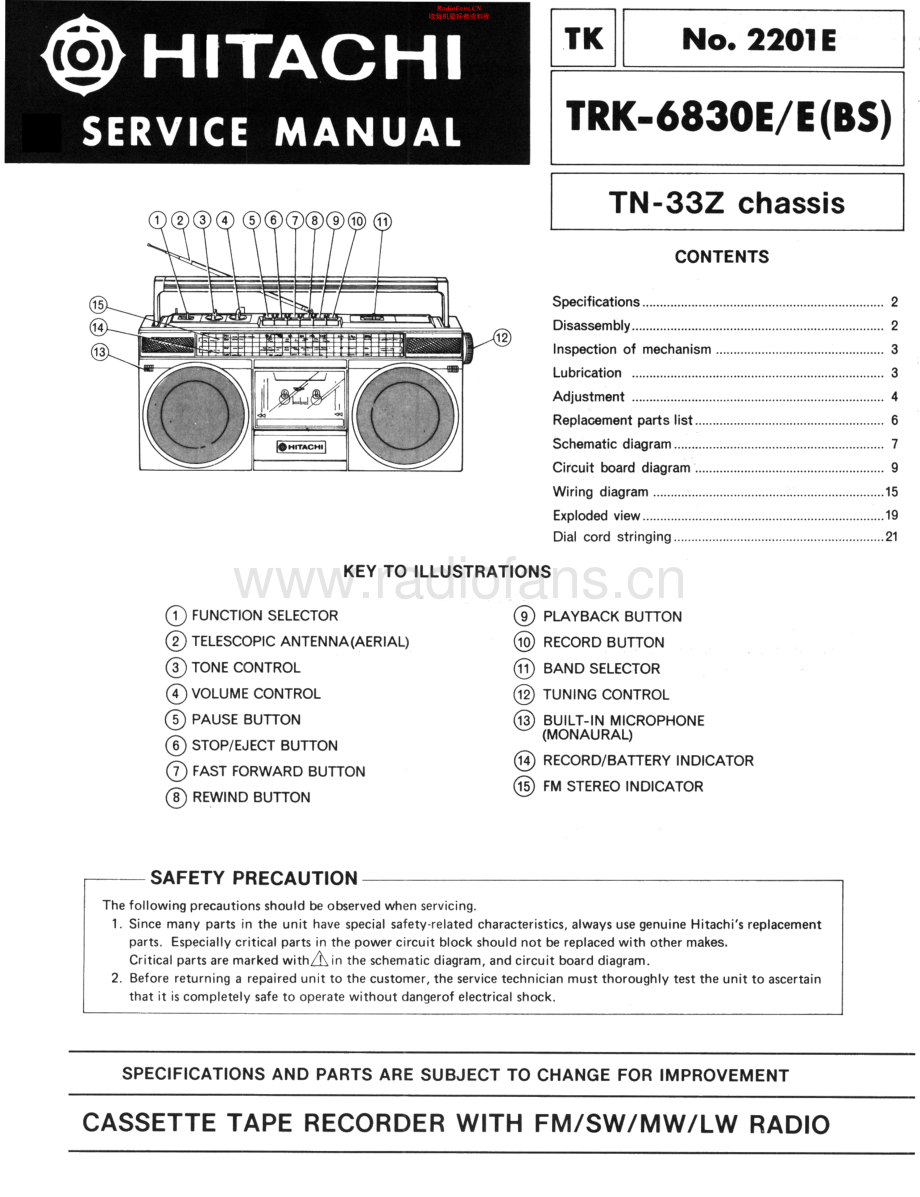 Hitachi-TRK6830E-pr-sch 维修电路原理图.pdf_第1页
