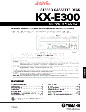 Yamaha-KXE300-tape-sm 维修电路原理图.pdf