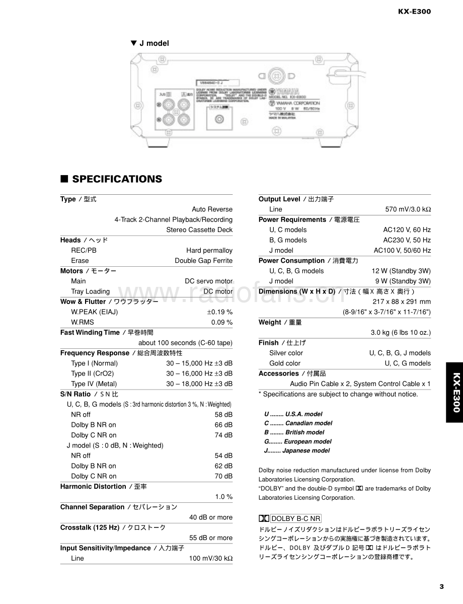 Yamaha-KXE300-tape-sm 维修电路原理图.pdf_第3页