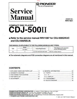 Pioneer-CDJ500II-cd-sm1 维修电路原理图.pdf