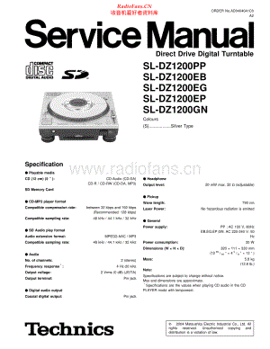 Technics-SLDZ1200-cd-sm 维修电路原理图.pdf