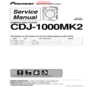 Pioneer-CDJ1000MK2-cd-sm 维修电路原理图.pdf