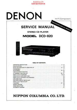 Denon-DCD820-cd-sm维修电路原理图.pdf