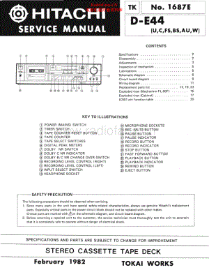 Hitachi-DE44-tape-sm 维修电路原理图.pdf