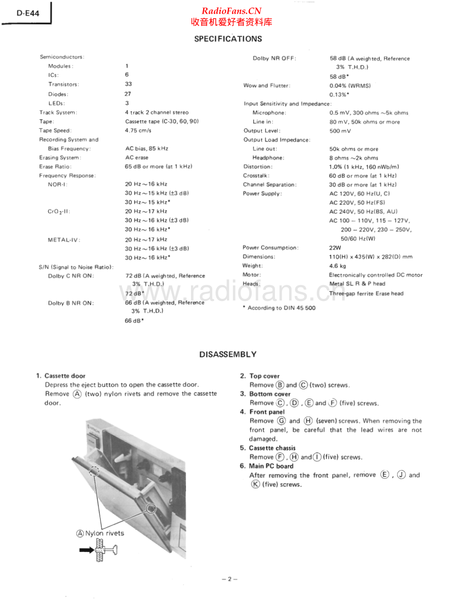 Hitachi-DE44-tape-sm 维修电路原理图.pdf_第2页