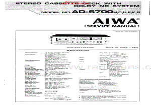 Aiwa-AD6700-tape-sm维修电路原理图.pdf
