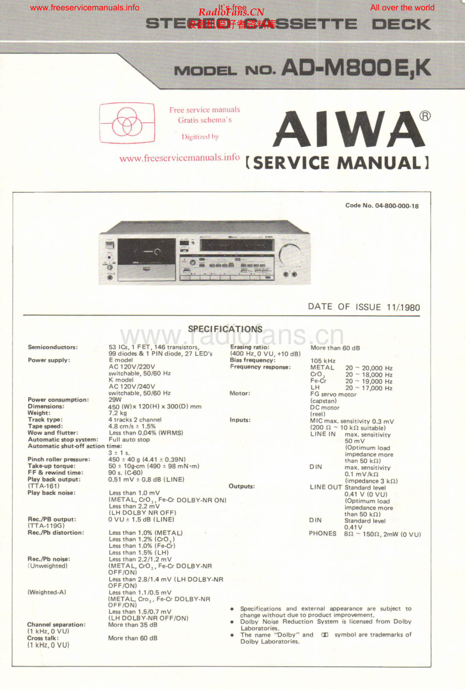Aiwa-ADM800-tape-sm维修电路原理图.pdf_第1页