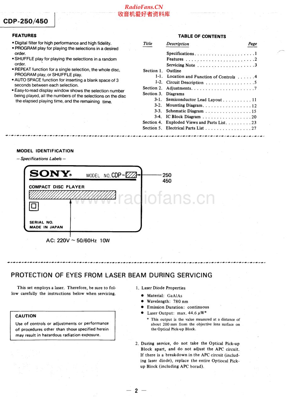 Sony-CDP250-cd-sm 维修电路原理图.pdf_第2页