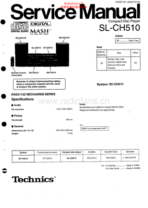 Technics-SLCH510-cd-sm 维修电路原理图.pdf