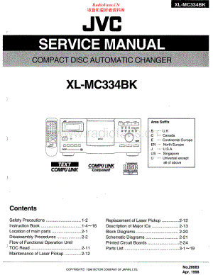 JVC-XLMC334BK-cd-sm 维修电路原理图.pdf