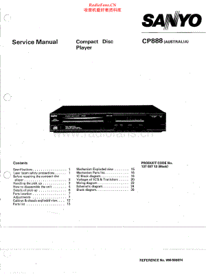 Sanyo-CP888-cd-sm 维修电路原理图.pdf