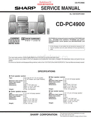 Sharp-CDPC4900-cs-sm 维修电路原理图.pdf