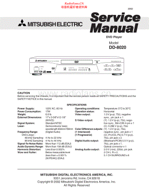 Mitsubishi-DD8020-dvd-sm 维修电路原理图.pdf