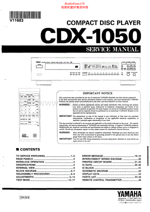 Yamaha-CDX1050-cd-sm 维修电路原理图.pdf