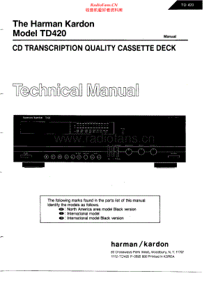 HarmanKardon-TD420-tape-sm维修电路原理图.pdf