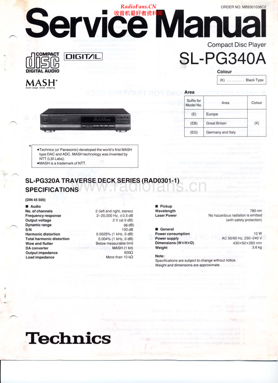 Technics-SLPG340A-cd-sm(1) 维修电路原理图.pdf_第1页