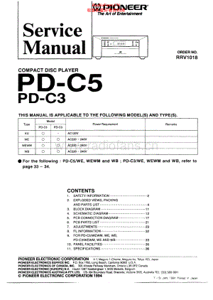 Pioneer-PDC3-cd-sm 维修电路原理图.pdf