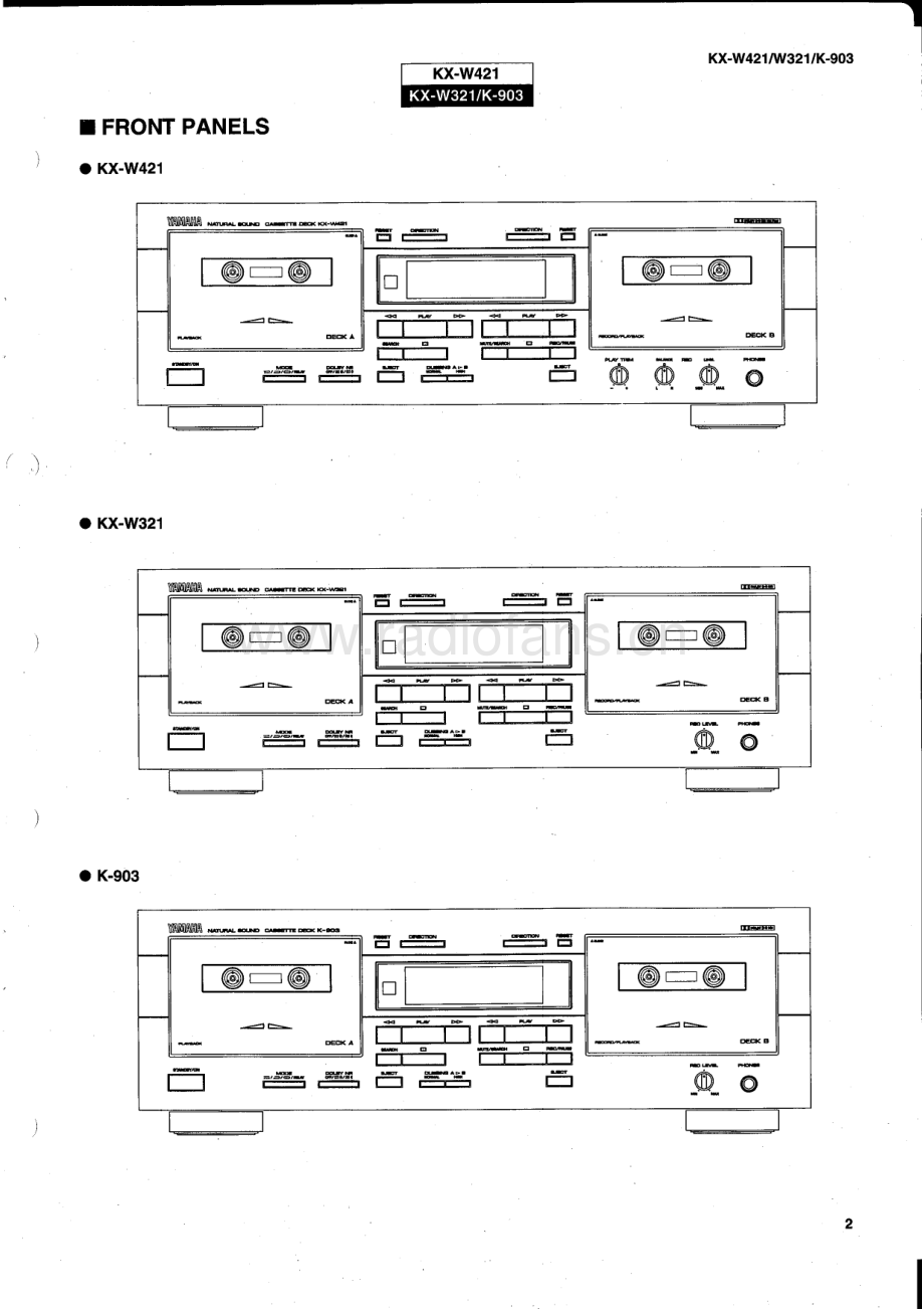 Yamaha-KXW421-tape-sm 维修电路原理图.pdf_第3页