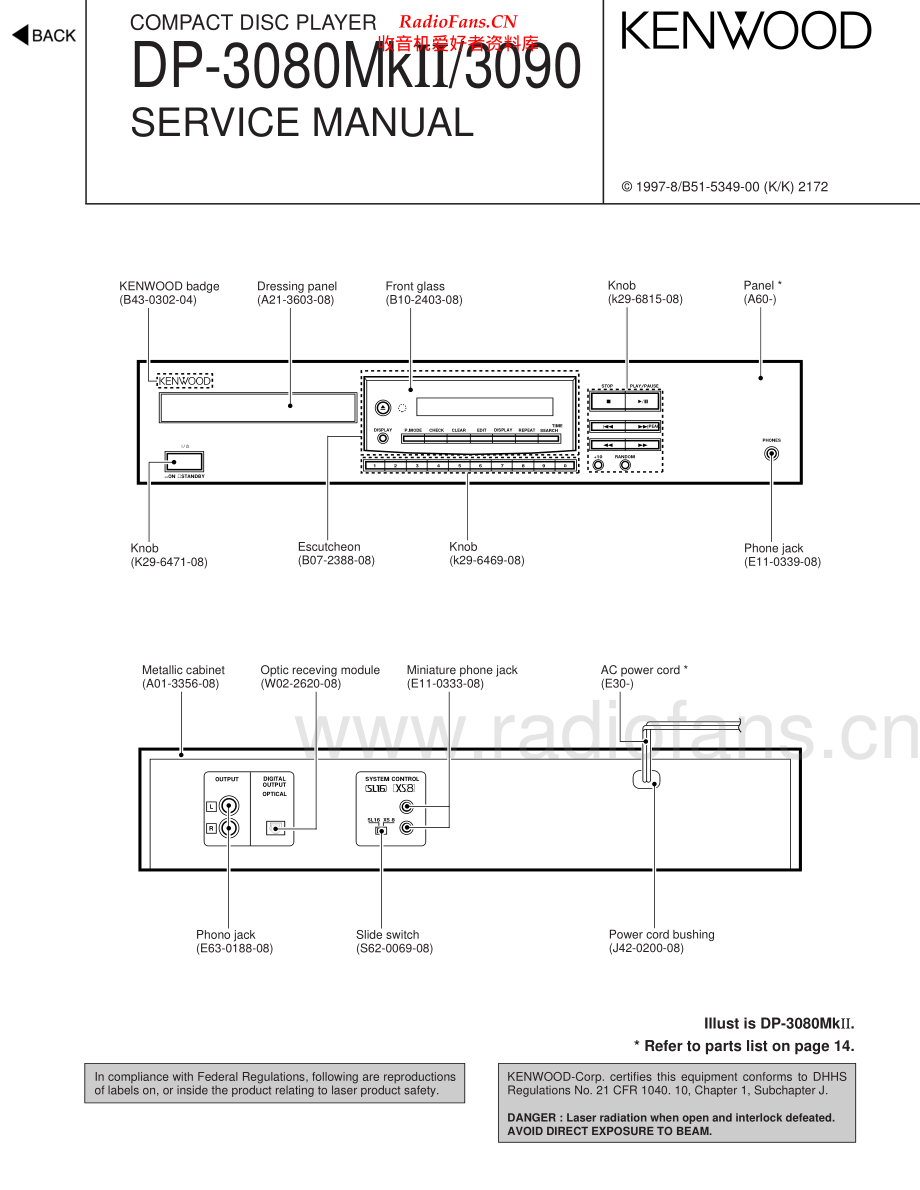 Kenwood-DP3080MKII-cd-sm 维修电路原理图.pdf_第1页