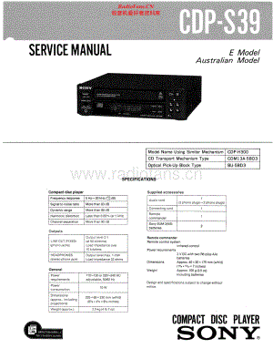 Sony-CDPS39-cd-sm 维修电路原理图.pdf