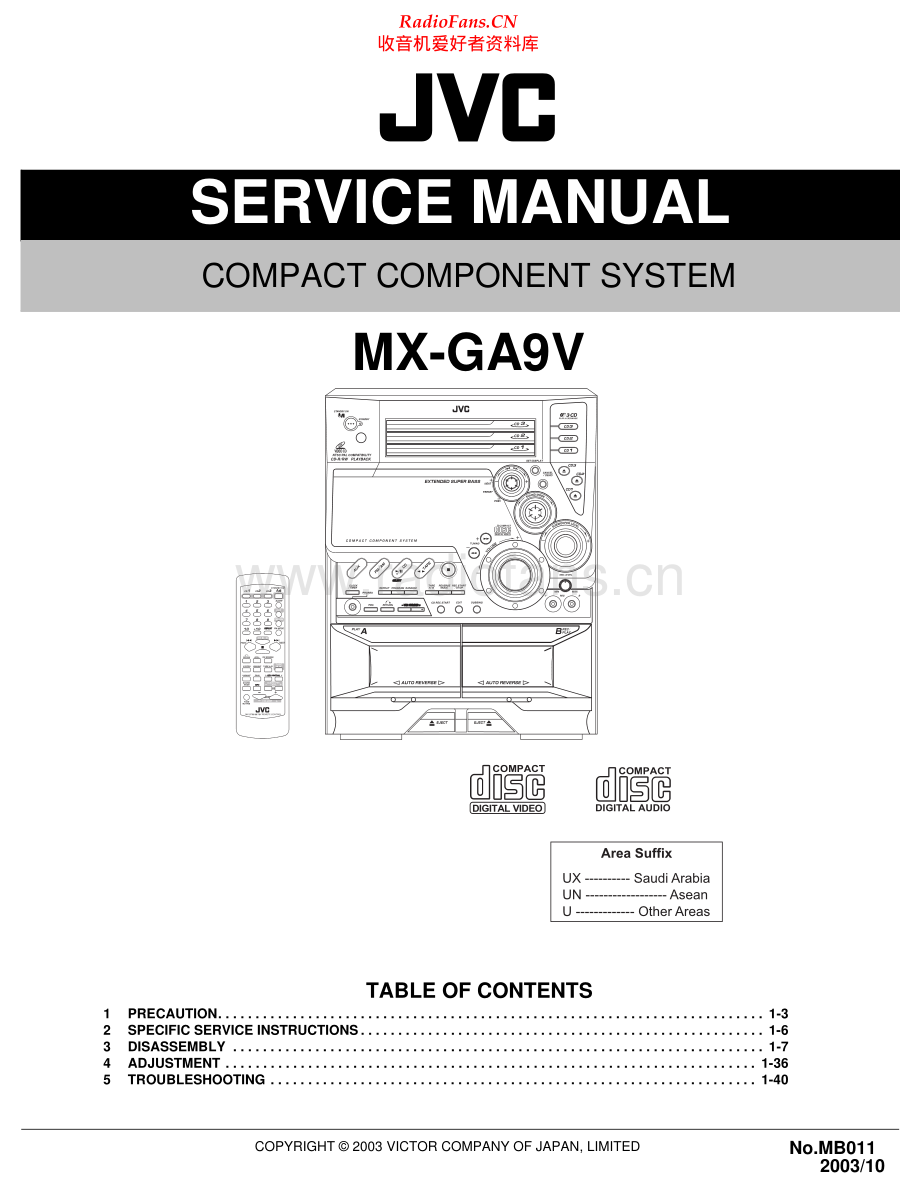 JVC-MXGA9V-cs-sm 维修电路原理图.pdf_第1页