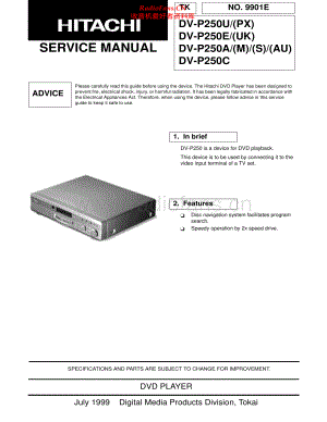 Hitachi-DVP250-cd-sm 维修电路原理图.pdf