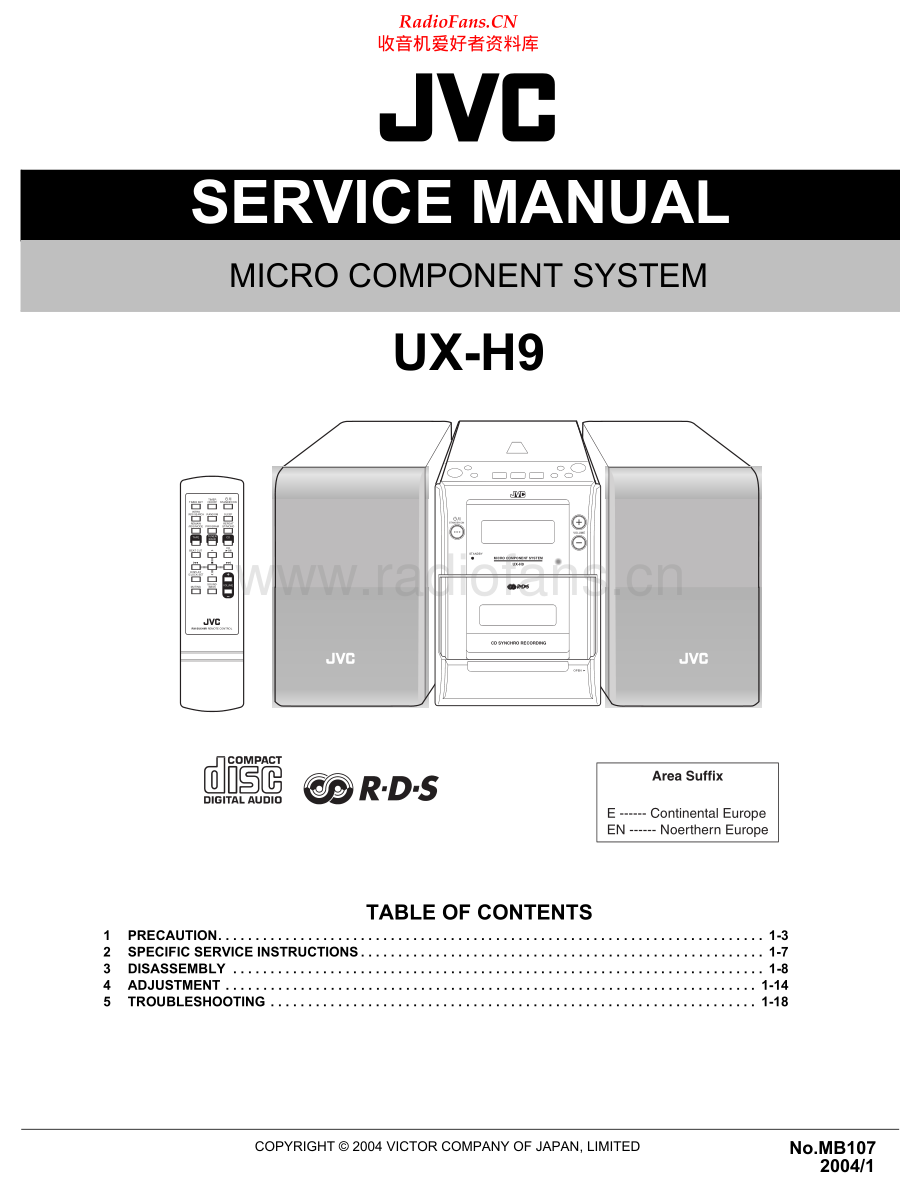 JVC-UXH9-cs-sm 维修电路原理图.pdf_第1页
