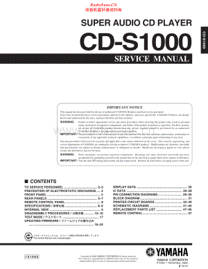 Yamaha-CDS1000-cd-sm 维修电路原理图.pdf