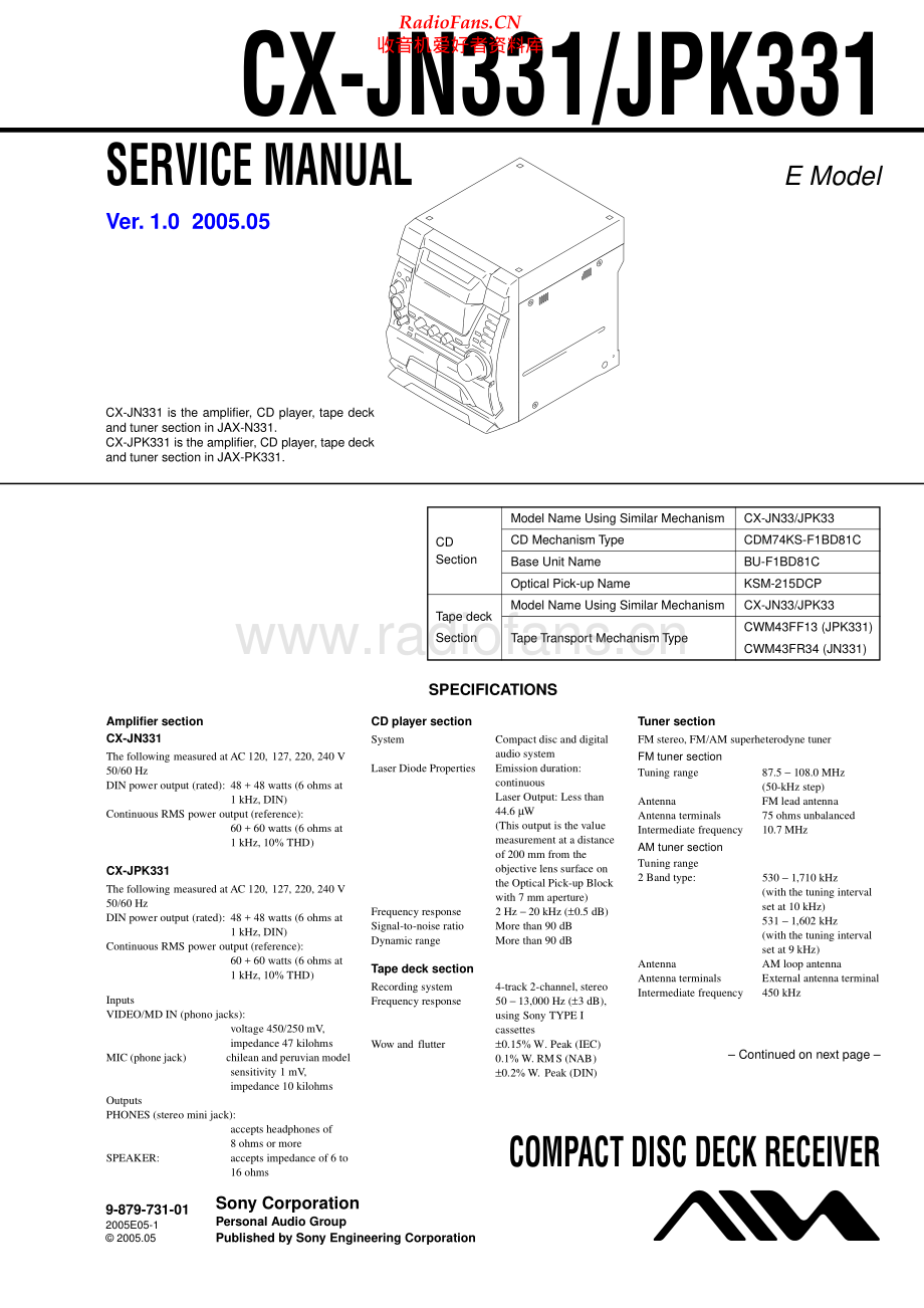 Aiwa-CXJPK331-cs-sm维修电路原理图.pdf_第1页