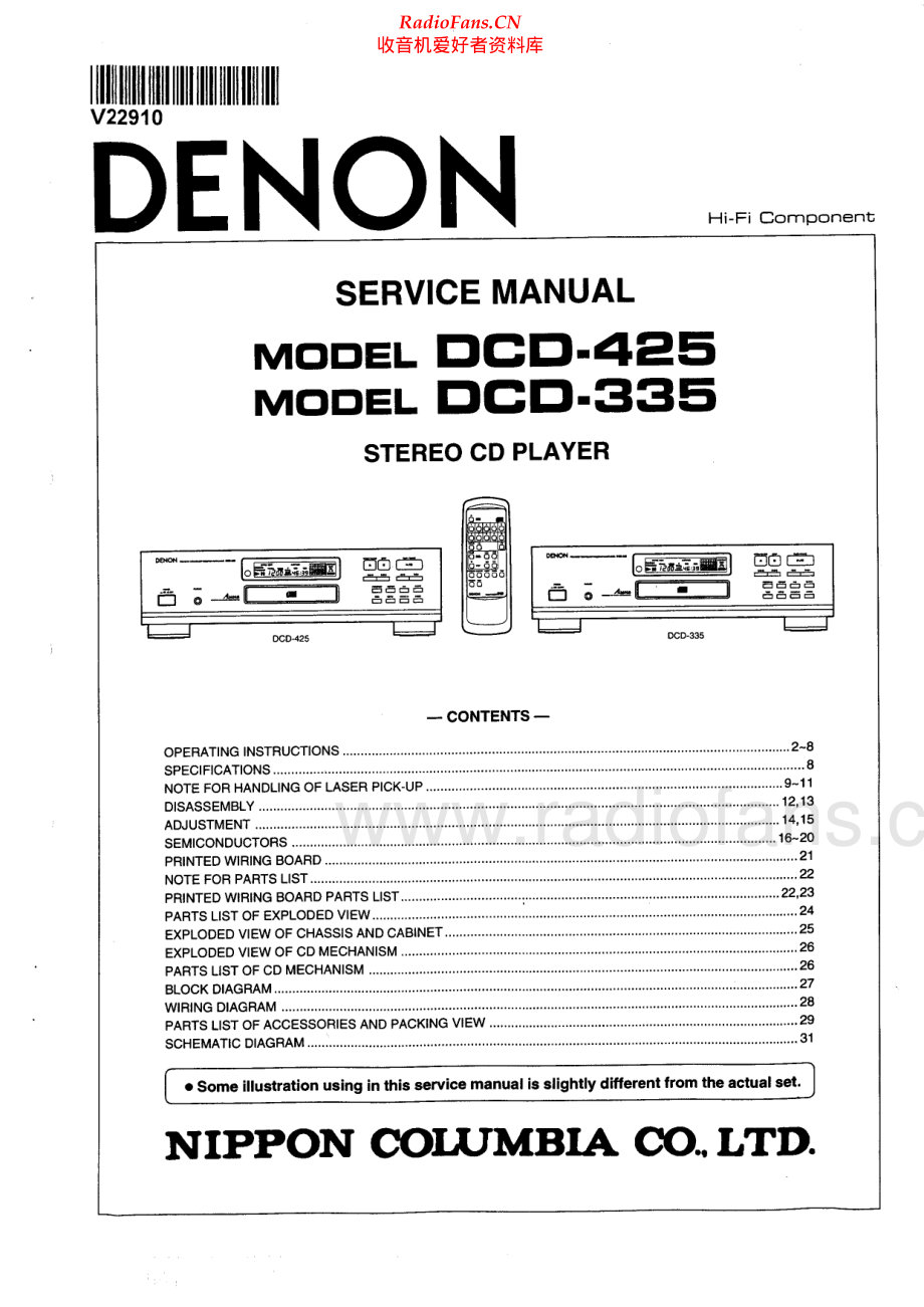Denon-DCD335-cd-sm维修电路原理图.pdf_第1页