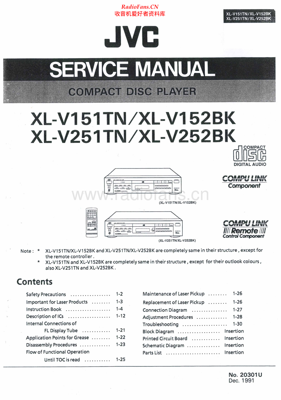 JVC-XLV152BK-cd-sm 维修电路原理图.pdf_第1页
