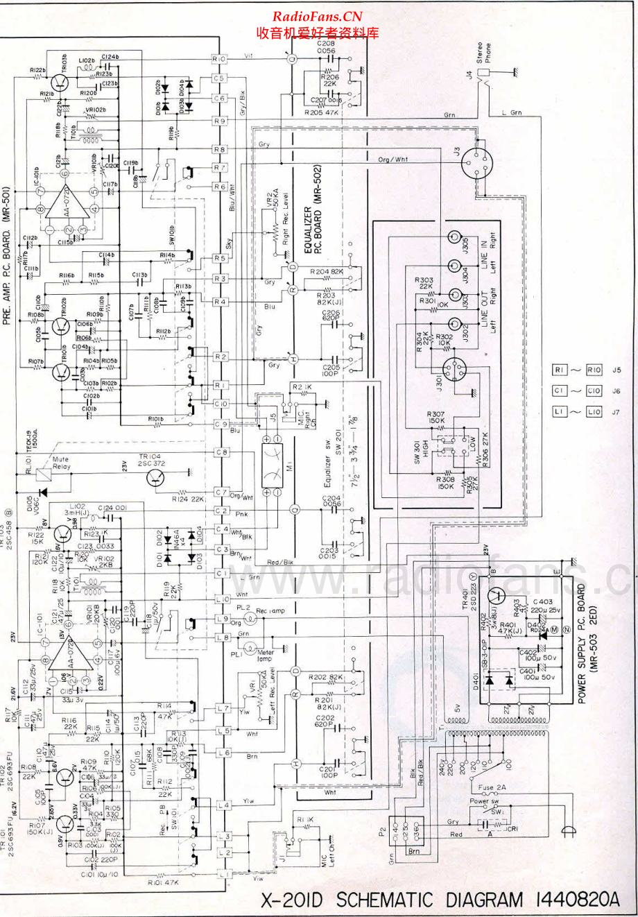 Akai-X201D-tape-sch维修电路原理图.pdf_第2页