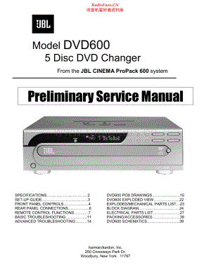 JBL-DVD600-dvd-sm 维修电路原理图.pdf