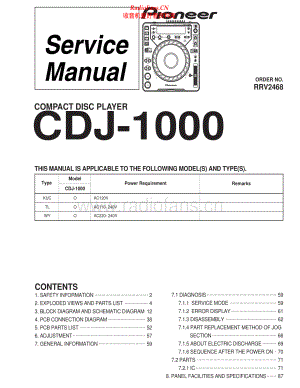 Pioneer-CDJ1000-cd-sm 维修电路原理图.pdf
