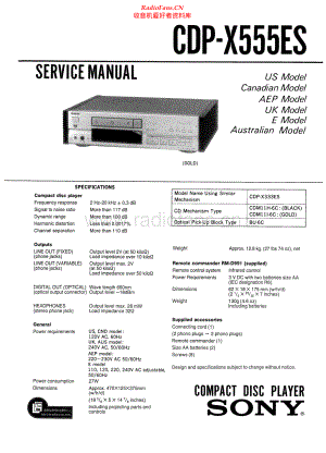 Sony-CDPX555ES-cd-sm 维修电路原理图.pdf
