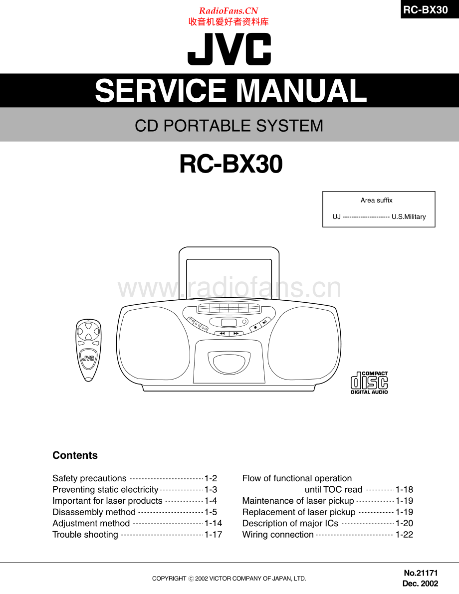 JVC-RCBX30-cs-sm 维修电路原理图.pdf_第1页