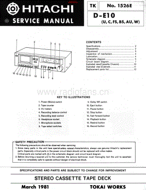 Hitachi-DE10-tape-sch 维修电路原理图.pdf