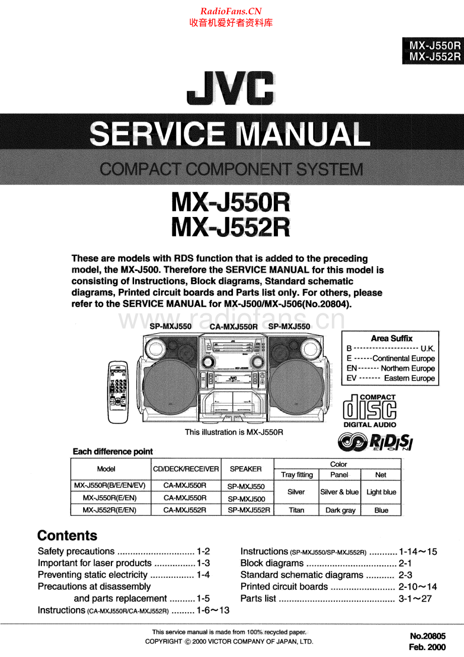 JVC-MXJ550R-cs-sm 维修电路原理图.pdf_第1页