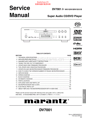Marantz-DV7001-cd-sm 维修电路原理图.pdf