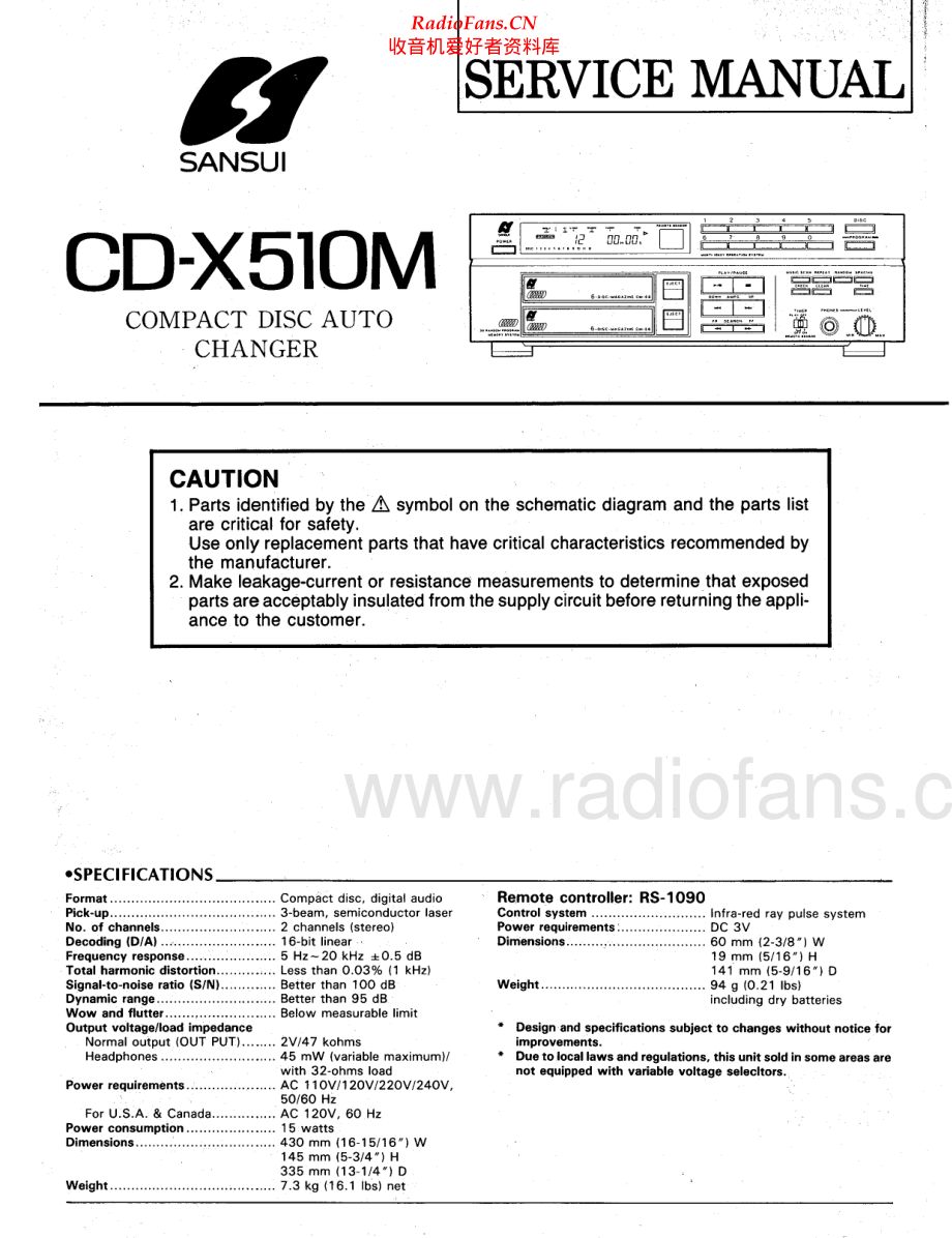 Sansui-CDX510M-cd-sm 维修电路原理图.pdf_第1页