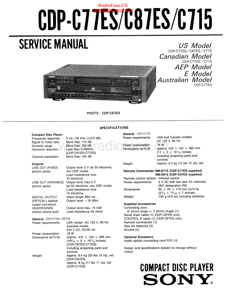 Sony-CDPC77ES-cd-sm 维修电路原理图.pdf_第1页